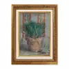 Pintura a Óleo Estilo Natureza Morta Floral Europeu com Moldura Dourada Vintage para Sala de Estar, Hall de Entrada, Hotel e Pousada, Pintura para Pendurar com Moldura, Pintura Decorativa, Arte de Parede