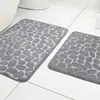 Tapete de Chão Flanelado Pebble Antiderrapante, Tapete de Pé Absorvente de Água Secagem Rápida para Banheiro, Tapete de Entrada para Quarto, Atacado Fabricante de Tapetes