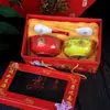 Caja de Regalo de Agradecimiento para Cumpleaños de Personas Mayores Celebración Centenaria Estilo Chino Set Antiguo Q^ Cuenco de Cerámica para la Longevidad Se Puede Personalizar para Banquetes de Cumpleaños Regalos de Agradecimiento