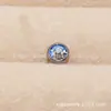 Haste de Titânio F136 Disco de Unha Embutido Super Brilhante Shi Jia Hua Zi Brinco de Unha Fundo Plano Cor Dopamina Pequeno Fresco Hua Zi Brinco de Unha
