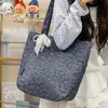 Bolsa Casual de Design de Nicho para Pedidos Estrangeiros 2026 Novo Estilo Bolsa de Tecido de Ombro Único para Mulheres, Bolsa Tote de Grande Capacidade da Moda e Tendência para o Dia a Dia