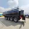 Semirreboque tanque de asfalto de aço carbono de 4 eixos, 45 metros cúbicos, reboque tanque padrão para transporte de líquidos com sistema de aquecimento, transfronteiriço