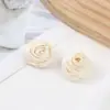 3,5cm rosa flor de tecido colorida feita à mão flor tridimensional DIY acessório de lapela coreana acessório de vestuário