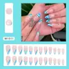 Popular Comercio Exterior Primavera y Verano Fresca Moda Estilo Ins Europeo y Americano Brillante Lentejuela Usable Cuadrado Longitud Media Uñas Usables