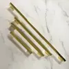 Puxador de Porta de Guarda-Roupa Minimalista Moderno Imitação de Ouro Liga de Alumínio Preta Moderna Puxador de Porta Alongado para Sapateira Guarda-Roupa