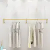 Loja de Roupas Femininas Prateleira de Exibição de Roupas Montada na Parede Haste de Suspensão para Roupas Infantis de Aço Inoxidável Montada na Parede Cabideiro Lateral