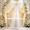 Laço de Rede para Casamento Europeu Decoração de Fundo para Arco de Casamento ao Ar Livre Enfeite de Laço de Natal