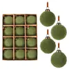 Modelo Novo Transfronteiriço 8cm 12 Peças Bolas de Natal de Veludo de Formato Irregular Enfeites para Árvore de Natal Conjunto Retro de Veludo para Feriado de Natal