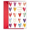 Sobre para Tarjeta de Felicitación de San Valentín de Compra Directa Transfronteriza con Decoración de Patrón de Corazón Rosa, Tarjeta de Regalo de Bendición Romántica para Fiestas