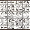 Plantilla Universal de Pintura con Patrón de Animales Pequeños de Amazon Diseño de Pintura en Spray Pantalla DIY Plantilla para Mascotas