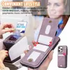 Funda con Tarjetero Plegable para Apple 17 Promax, Funda Trasera para Teléfono con Ranura para Tarjetas 16E/15/14