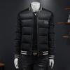 Estação Europeia High-end Gola Alta Casaco de Penas Masculino Inverno Nova Marca de Moda Casual Branco Duck Down Casaco Engrossado Plus Size Masculino