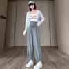 Pantalones Harem de Pierna Ancha de Maternidad Otoño e Invierno Estilo Trendy para Mamá Nuevo Estilo Pantalones Largos Petite Pantalones Zanahoria Pantalones Recortados