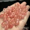 Melancia Cristal Fundo de Gelo 10x6mm Furo Grande Rosca Donut Atacado Contas de Ábaco Furo Grande Contas Soltas DIY Joias de Jade