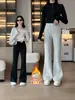 Calças femininas, novos estilos outono/inverno, calças casuais estilo coreano para crianças de meia-idade e mais velhas, adequadas para estudantes do ensino fundamental II, coleção de outono para crianças, calças levemente flare