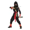Disfraces de Halloween Día del Niño Disfraces de Ninja Negro Dorado Maquillaje Disfraces de Baile B-0125