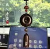 Colgante de calabaza de madera de durazno natural para coche, amuleto de paz, decoración de loto de madera de durazno para coche, regalo de bendición de área escénica de alta gama