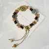 Pulsera de Cerámica Jingdezhen Nueva Pulsera de Cerámica China Joyería Estudiante Estilo Tíbet Cuerda Trenzada a Mano Puesto Regalo para Estudiante