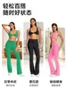 Nuevos pantalones de yoga de cadera transfronterizos europeos y americanos, pantalones ajustados de entrenamiento para correr con cadera de melocotón, pantalones de pierna ancha deportivos, pantalones de fitness transpirables