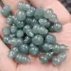 Contas soltas de jade em formato de cabaça com furo passante azul áqua-marinha, contas de quartzo jade verde-óleo cabaça tridimensional acessório de joia DIY