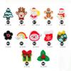 Adornos de Dibujos Animados Navideños para Uñas Muñeco de Nieve Reno Campana Papá Noel Árbol Guirnalda Calcetines Copo de Nieve Diamante Estereoscópico para Uñas