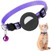 Collar para Gato con Airtag, con Campana, Reflectante, Antipérdida, Cubierta Protectora de Silicona, Collar Pequeño para Gatos para Evitar que se Pierdan