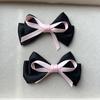 Nuevo polvo negro lazo francés de corazón dulce niña princesa horquilla funda para teléfono móvil bolsos zapatos y calcetines accesorios de ropa accesorios