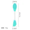 Pincel de Silicone Dupla Face para Máscara, Escova de Limpeza Facial, Espátula Misturadora de Máscara de Argila, Espátula Misturadora de Máscara, Escova de Limpeza Esfoliante para Limpeza de Poros