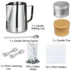 Kit para Hacer Velas Aromáticas DIY Material para Hacer Cera de Soya Tarro de Cera Dorada Tarro de Vela Plateado