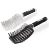 Pente Modelador de Cabelo Longo Cacheado com Raízes Volumosas, Grande Curvatura, Escova Paleta Massageadora para Homens e Mulheres, Ferramenta de Pente para Cabelo Longo Cacheado com Revestimento de Borracha
