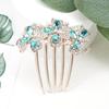 Accesorios para el cabello de aleación de estilo antiguo, joyería de cristal, tocado Hanfu, peine para el cabello, peinado recogido para boda, peine insertable para el cabello, accesorios de exportación, borla, palillos
