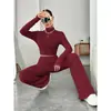 Venta Directa de Fábrica 2026 Conjunto de Mujer Delgado de Moda Color Sólido Acanalado Top de Punto de Manga Larga Camisa Base Estilo Europeo y Americano para Mujer