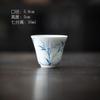 Xícara de Chá Branca de Porcelana Doce Pura Pintada à Mão Cerâmica Copo Pessoal Cor Esmalte Azul e Branco Bambu Kung Fu Xícara de Chá Nova Chinesa Individual