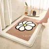 Tapete Imitação Caxemira Estilo Minimalista Transfronteiriço, Absorvente de Água, Resistente a Manchas, Fácil de Limpar, Capacho, Tapete de Chão para Banheiro, Capacho de Entrada Girassol