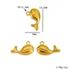 16 Colgantes de Acero Inoxidable Estilo Marino de Mariscos Tortugas Accesorios para Joyería DIY Colgante para Pulsera Collar Bolso