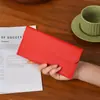 Cartera de Textura de Gama Alta para Mujer Larga Nuevo Diseño de Nicho Estilo Ins Simple Cartera Delgada para Teléfono Móvil Cartera