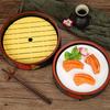Plato de hielo para sashimi de plástico estilo japonés plato para salmón plato especial de hielo plato para sushi plato de hielo redondo de alta gama uso comercial