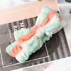Diadema deportiva de coral fleece estilo coreano para el baño, banda para el pelo femenina, diadema de felpa con lazo para lavarse la cara y el maquillaje, tocado, venta al por mayor