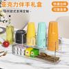 Portavasos de Acrílico Personalizado Transfronterizo Caja de Almacenamiento para Vasos Desechables Dispensador de Vasos de Café con Estante para Almacenamiento de Popotes