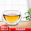 Venta al por mayor, taza de té de borosilicato de doble capa, taza de té pequeña, juego de té de kung fu japonés, juego de taza de té