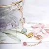 Pulsera de Cuentas de la Fortuna Colorida Estilo Nuevo Inspirada en Chanel para Mujer, Pulsera de Diseño de Nicho de Moda, Accesorio de Moda Personalizado para Damas
