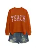 Amazon eBay Estación Independiente Moda Casual Versátil Mujer Teach Fresa Otoño Invierno Nuevo Sudadera con Capucha de Manga Larga