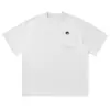 Camiseta Masculina de Algodão Puro com Bordado Retro Japonês Manga Curta para Primavera e Verão Novo Estilo Solta Casual Tendência Marca Camiseta