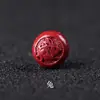 Cuentas del Zodiaco de Cinabrio Pulsera Trenzada DIY Cadena para Teléfono Llavero Accesorios Unisex Cuentas Sueltas de 12 mm Venta al por Mayor para Manualidades