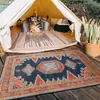 Alfombra para Sala de Estar de Imitación Cachemir Persa para Exteriores e Interiores, Resistente a Manchas, Alfombra Refrigerante de Cobertura Total para Sala de Estar del Hogar