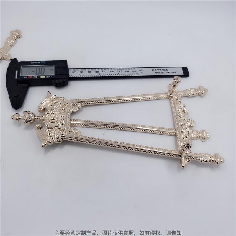 底座合金托 陶瓷装饰盘合金支架 纪念盘圆形摆件三脚架龙头架子