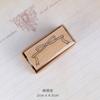 Sello de madera con diseño de niña de las flores, estilo retro literario, línea simple, manual de caracteres ingleses, sello decorativo para manualidades.