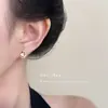 Moda Coreana Estilo Lujo Accesible Pendientes de Luna de Circonita para Mujer, Pendientes de Ojo de Gato de Vidrio Suaves, Dulces, Frescos y Elegantes