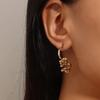 Pendientes de Metal Simples de Moda Estilo Mori Frío ins Pendientes Retro Geométricos Exagerados Torcidos de Aspecto Delgado