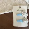 Flor de Tela Nueva Conejito Pinza para el Cabello de Niños Goma para el Cabello Pasador Pinza Lateral Banda Elástica
